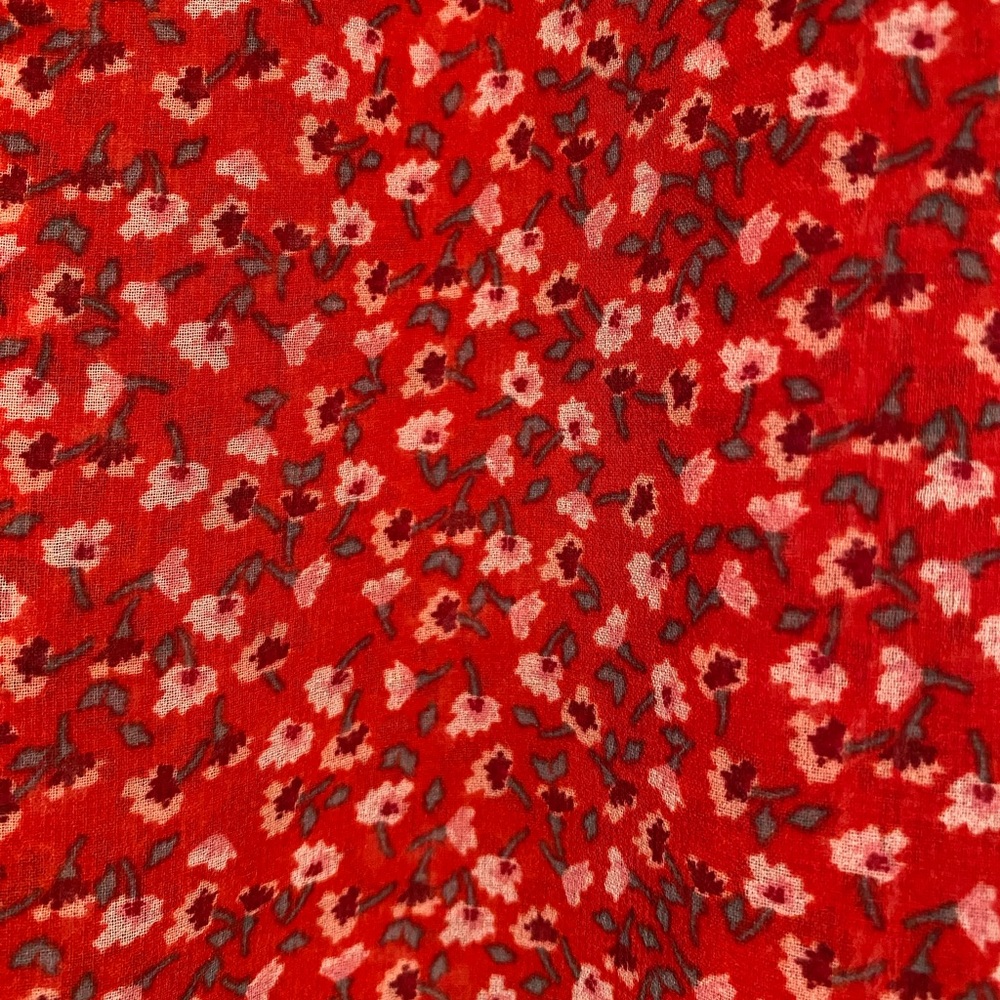 Gap long sleeve red blouse with floral pattern - Picture 3 of 4